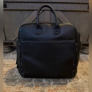 Ayla & Co Mini Diaper Bag Black Vegan Leather